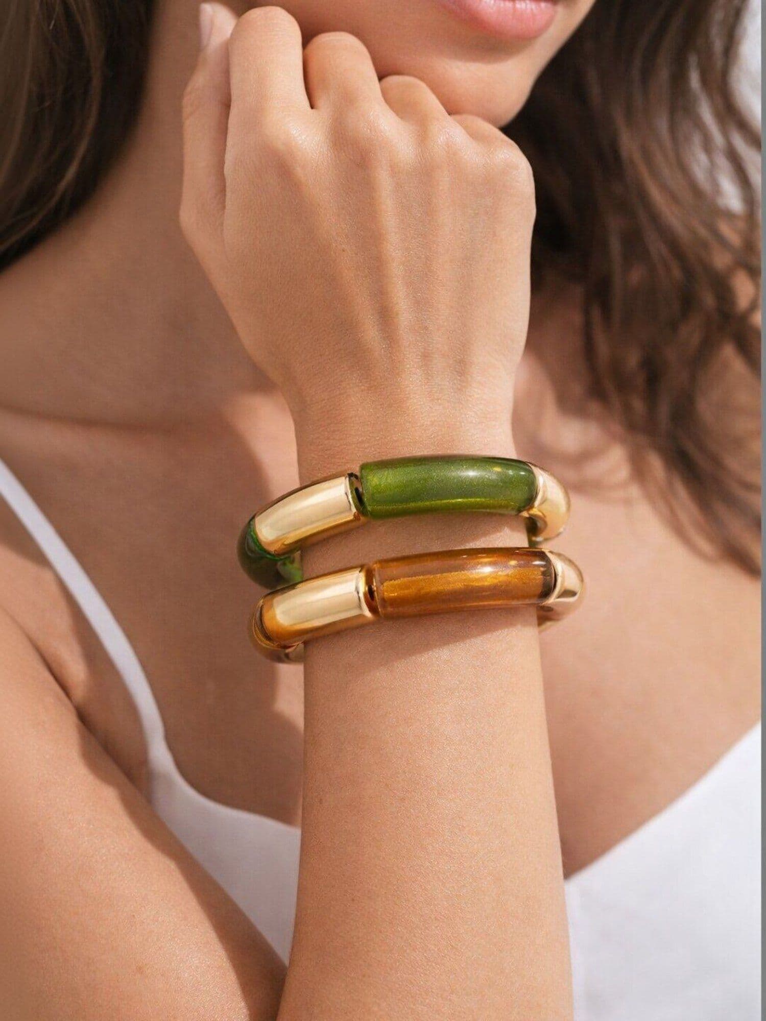 Elegant Multi-Color Fusion Bangles