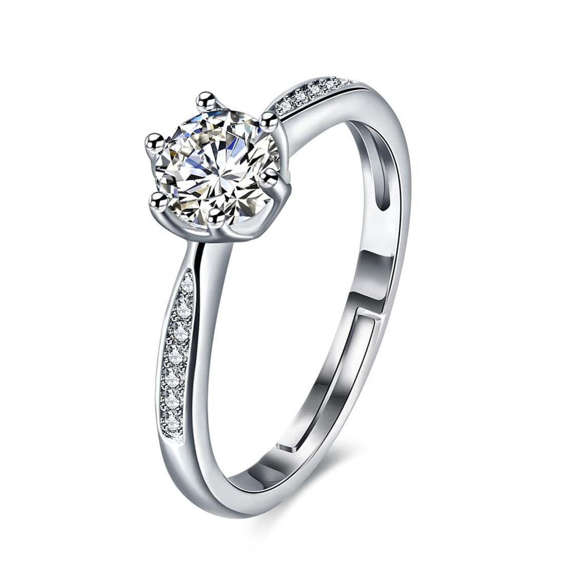 Tantalizing Crystal Silver Plated Ring
