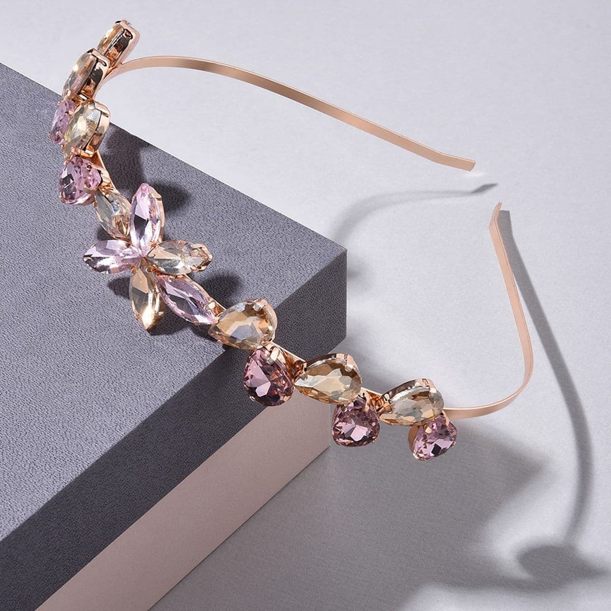 Add a Touch of Glamour with Pink Rhinestones Hair Band