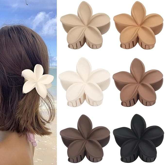 Matte Flower Hair Claw Clips For Easy Styling