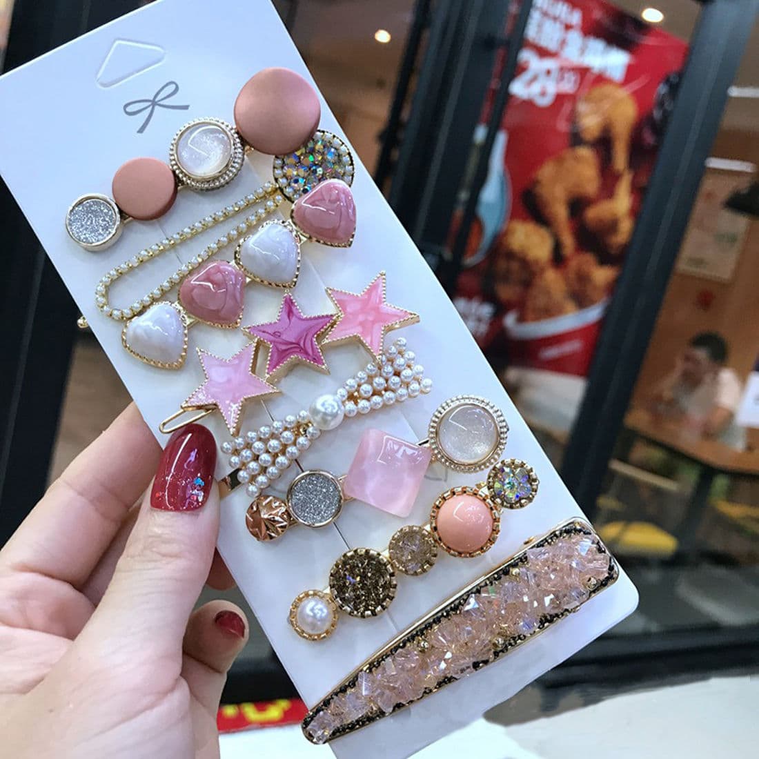 Pearl Heart Hair Clips Jewellery