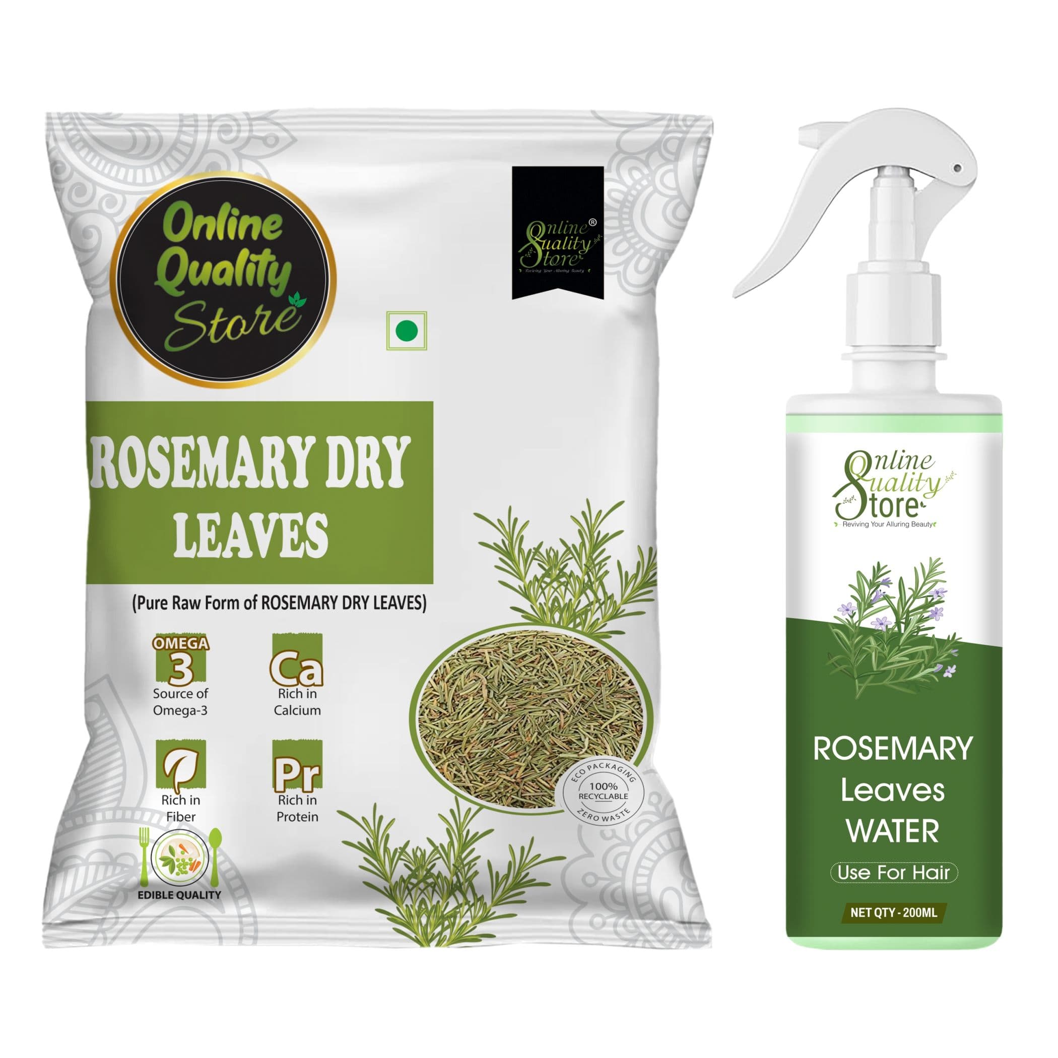Rosemary Dry Leaves & Water For Refreshing Tea