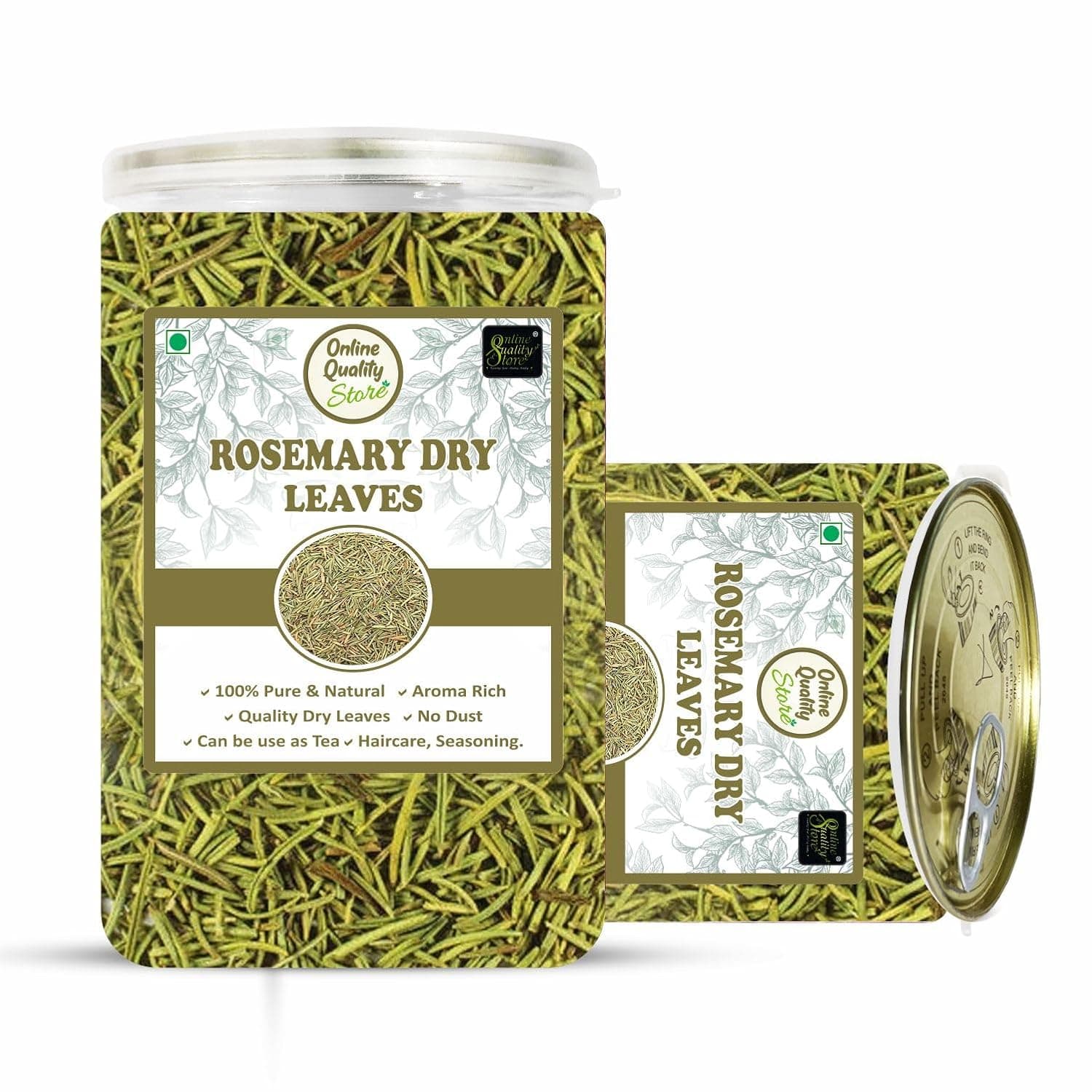 Rosemary Dry Leaves Jar For Wellness